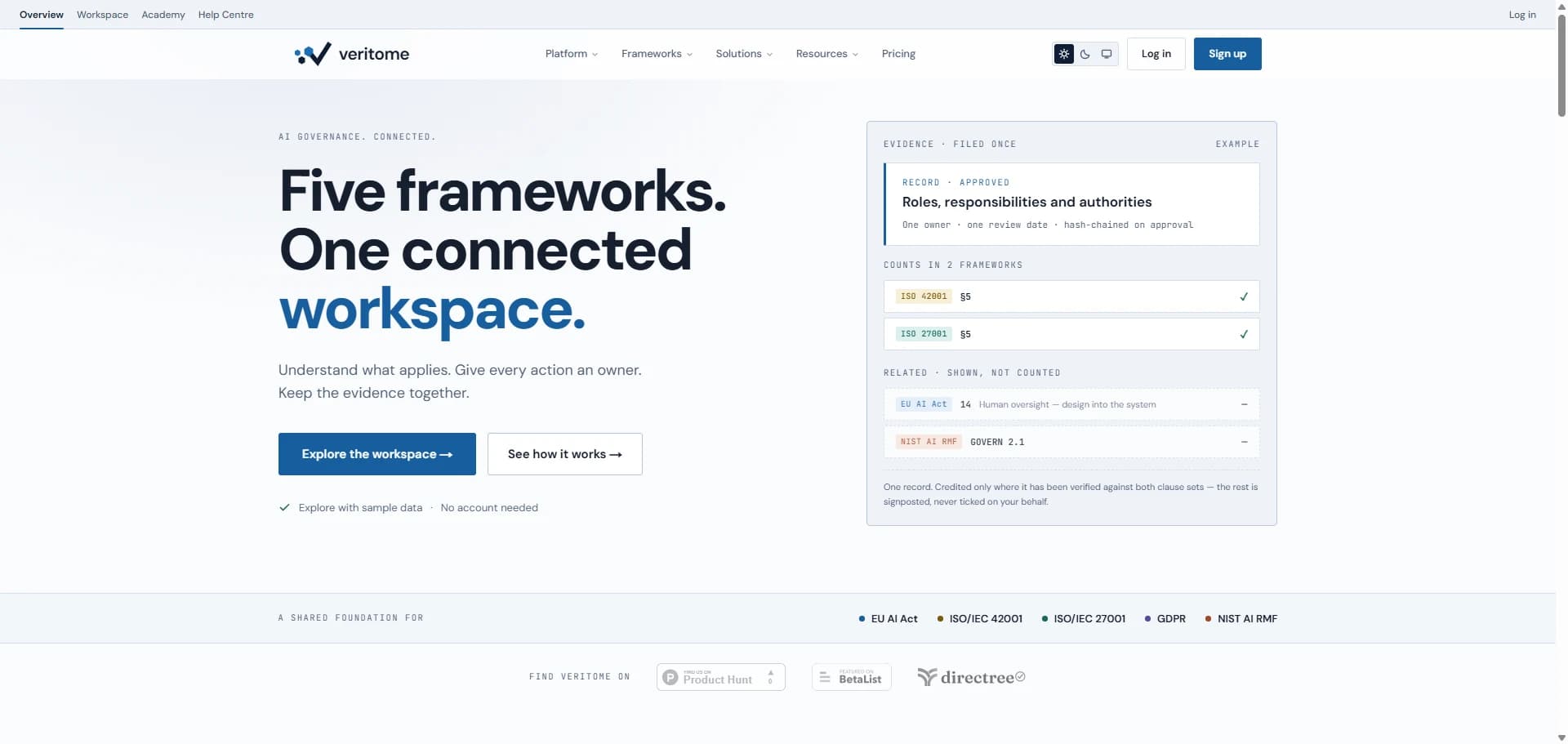 Veritome: Website · light